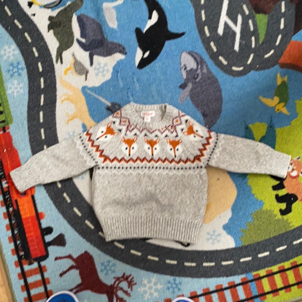 NWOT Cat & Jack fox sweater 18months.